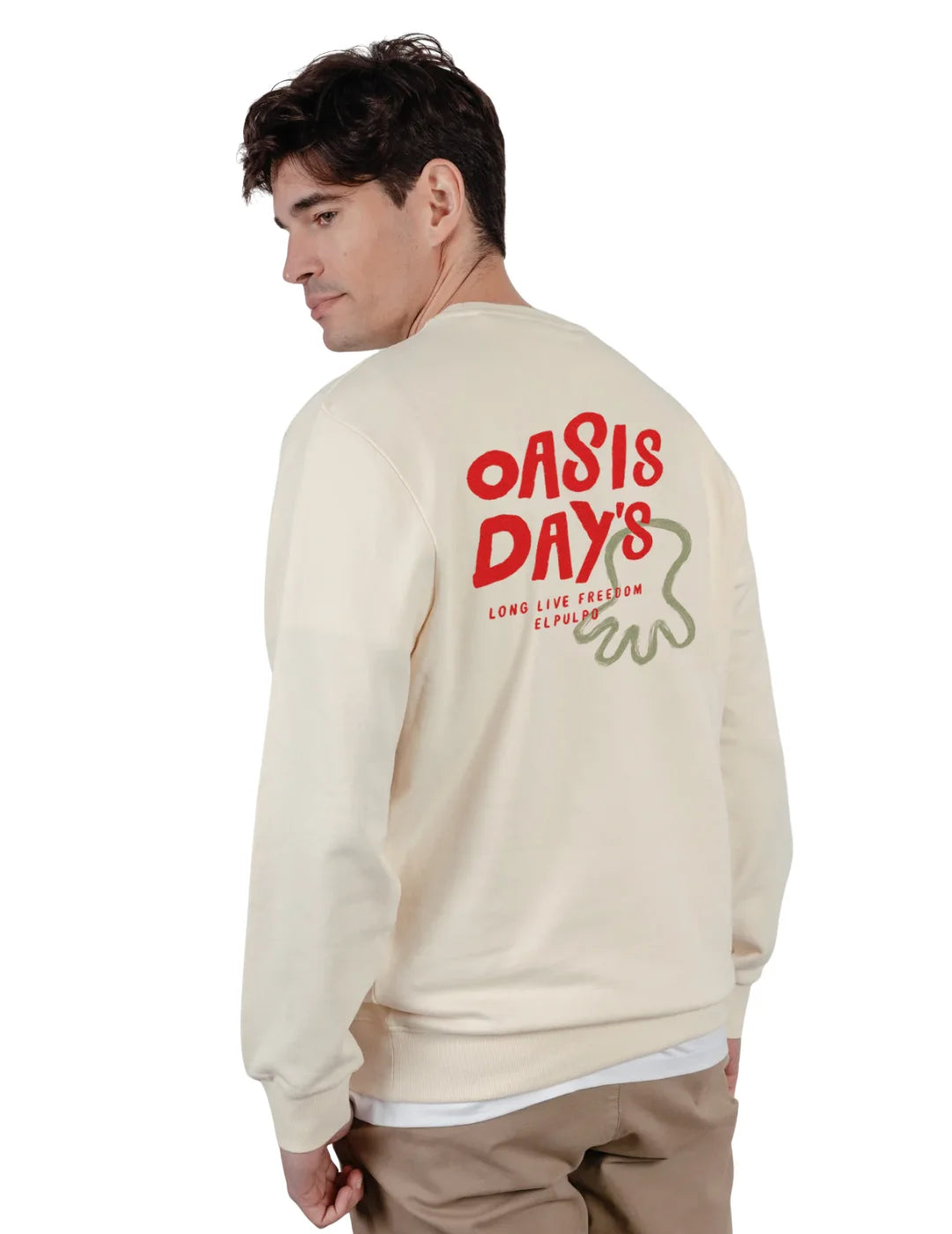 Sudadera El Pulpo Oasis Day´s Crudo | Bicos de Fío