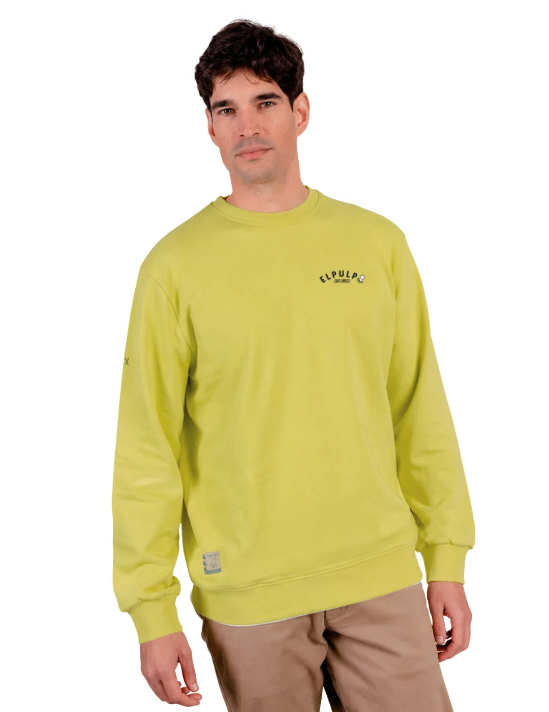 Sudadera El Pulpo Say Cheese Verde Lima | Bicos de Fío