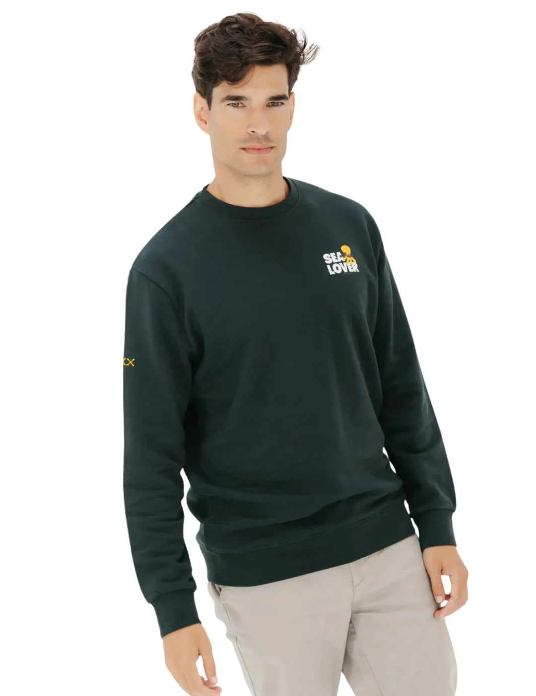 Sudadera El Pulpo Sealover Verde | Bicos de Fío