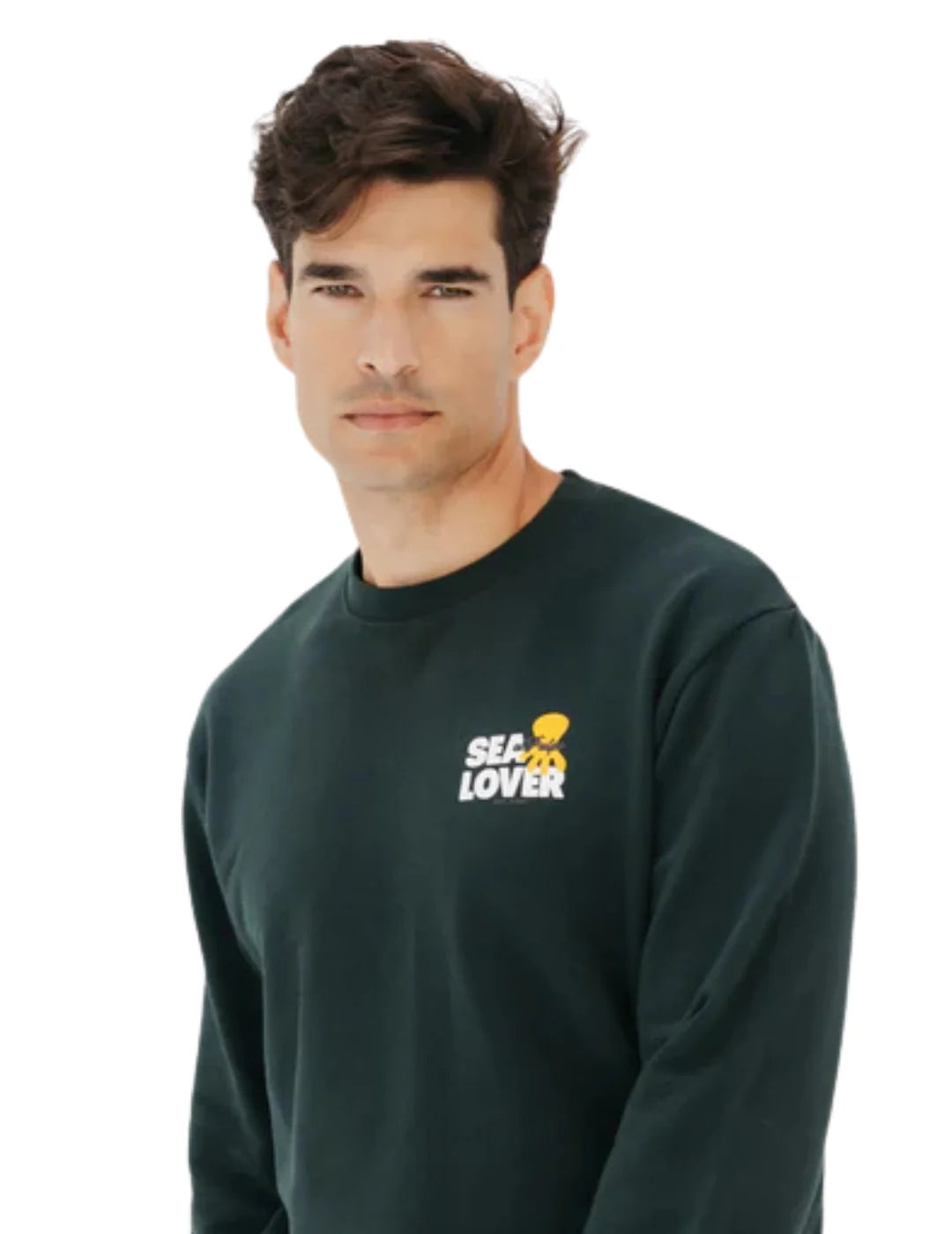 Sudadera El Pulpo Sealover Verde | Bicos de Fío