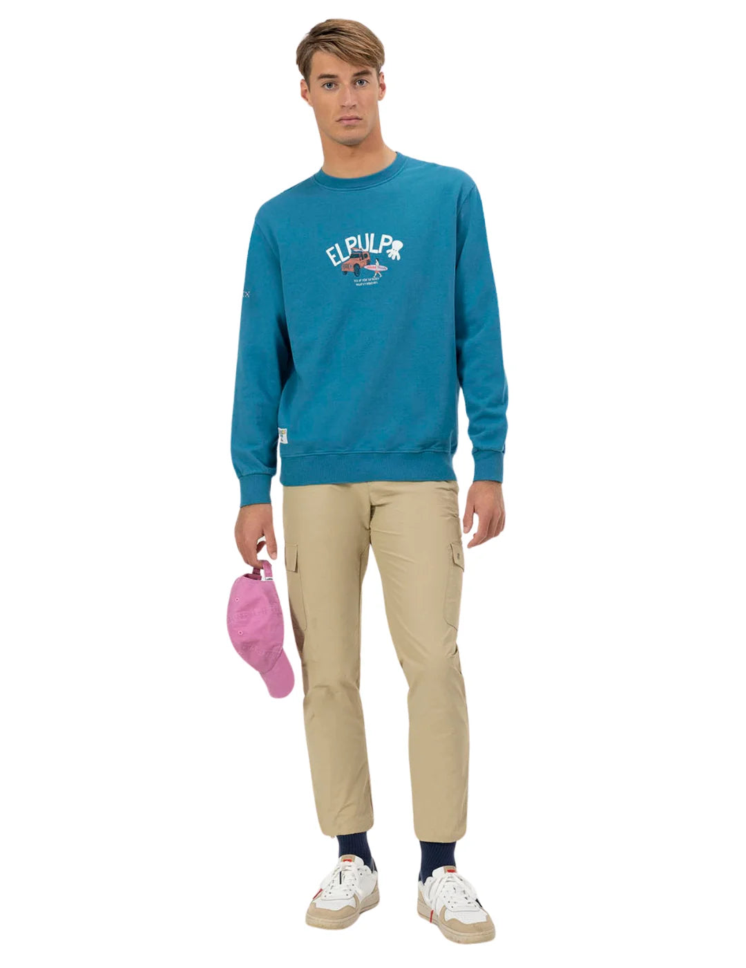 Sudadera El Pulpo Surfer Azul Zafiro | Bicos de Fío