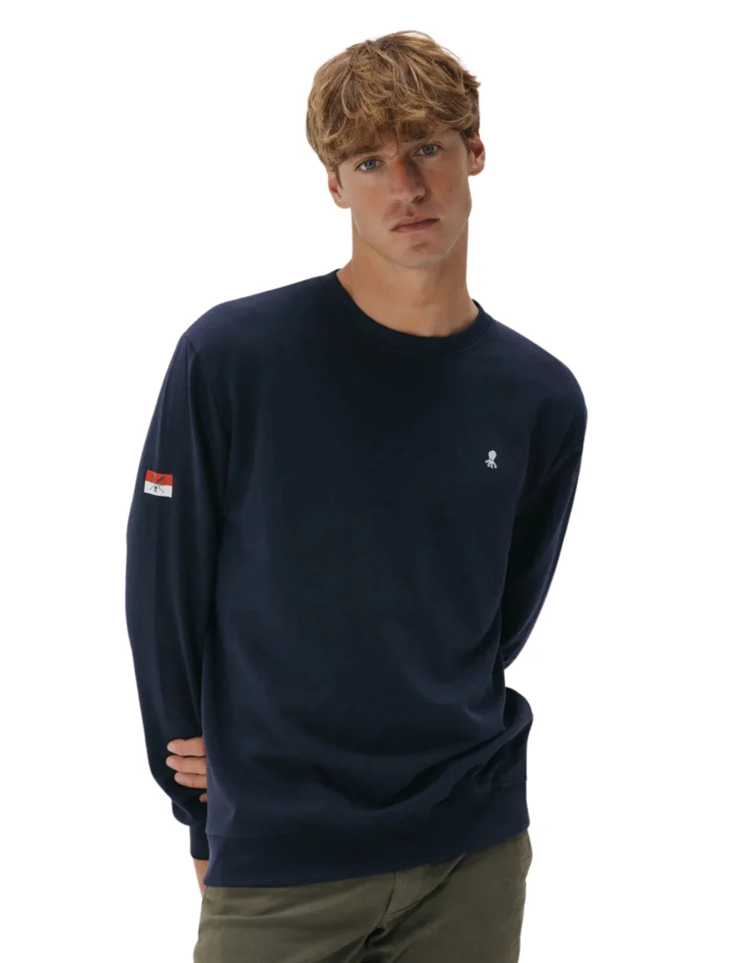 Sudadera elPulpo Bordado Heritage Azul Marino | Bicos de Fío