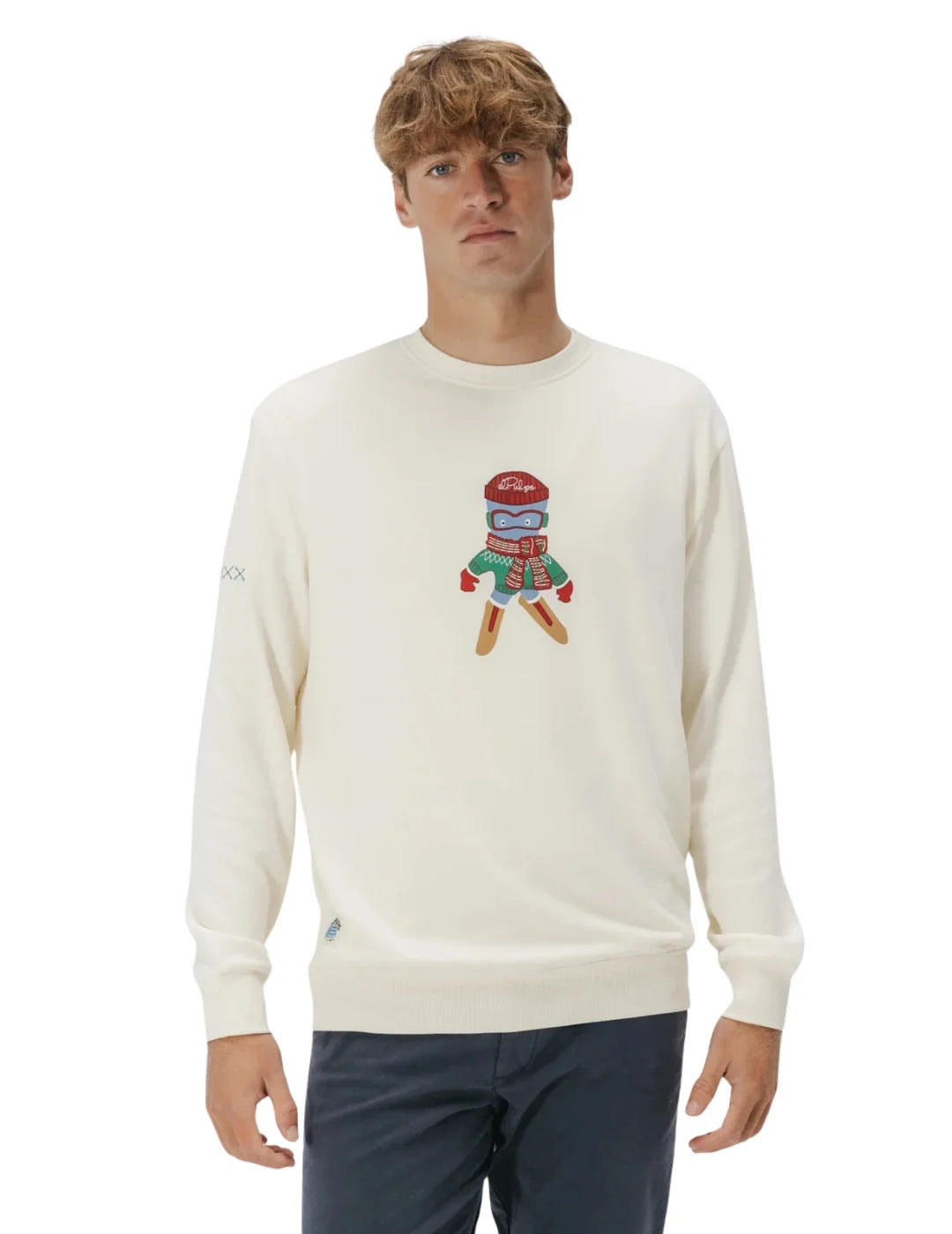 Sudadera El Pulpo Ski Blanco Roto | Bicos de Fío