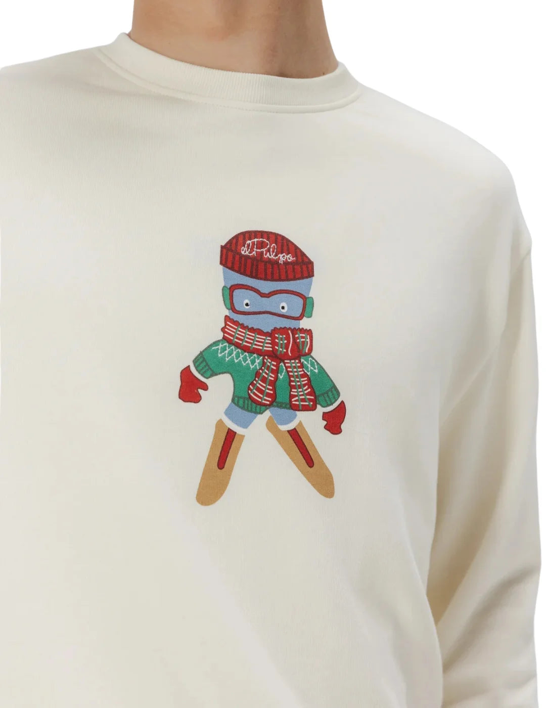 Sudadera El Pulpo Ski Blanco Roto | Bicos de Fío