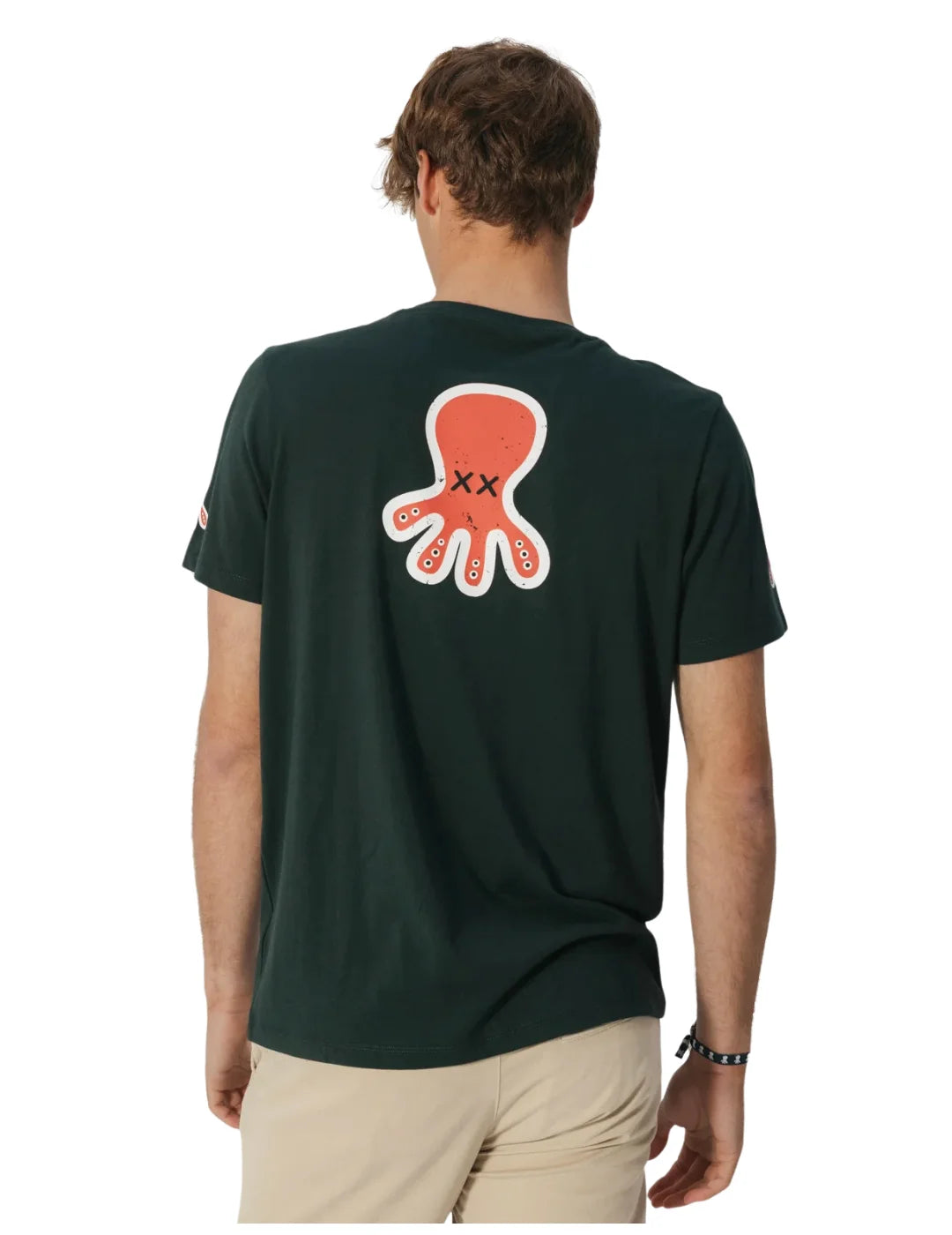 Camiseta El Pulpo Triple Logo Desgastado Verde | Bicos de Fío