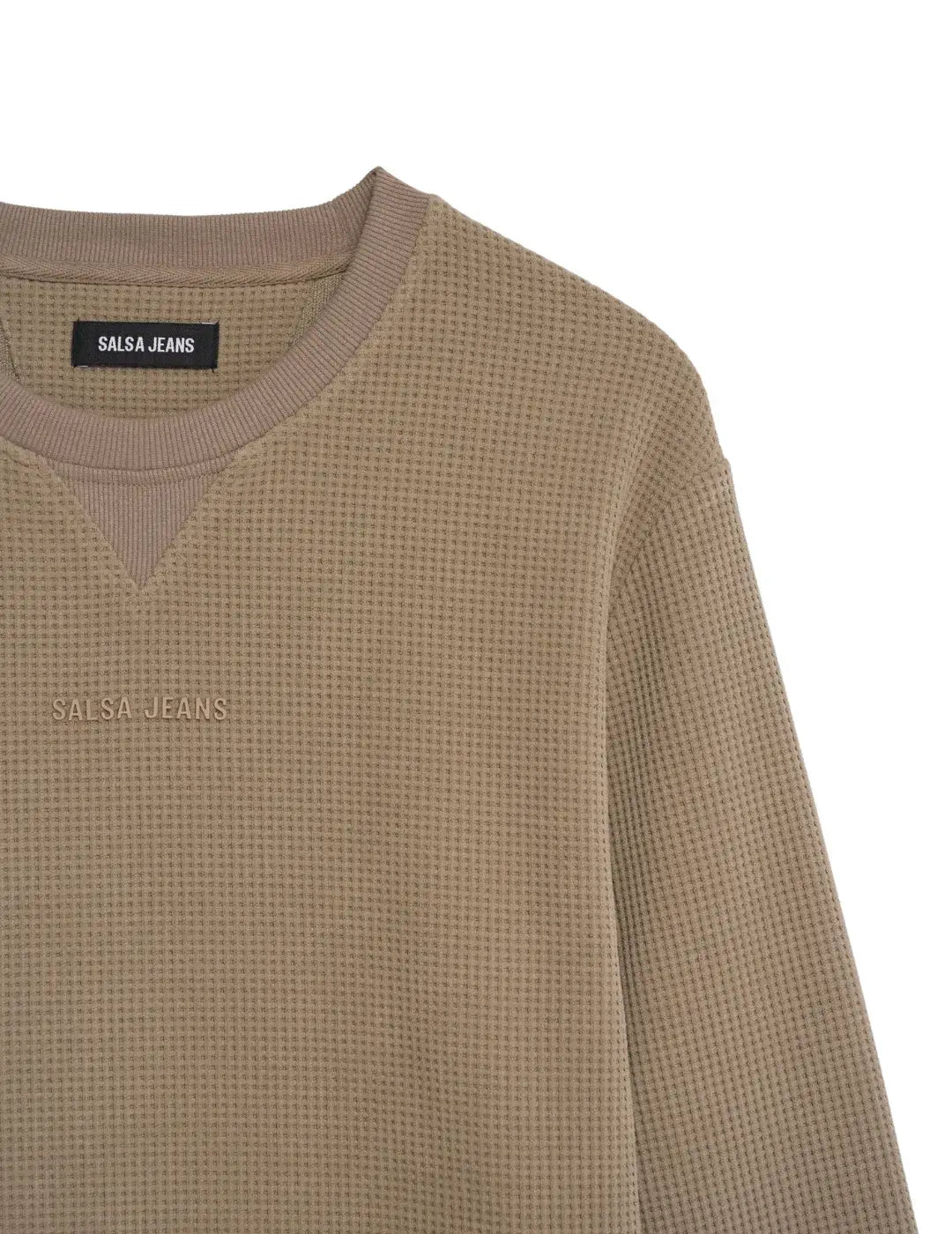 Sudadera Jacquard Salsa Jeans Beige | Bicos de Fío