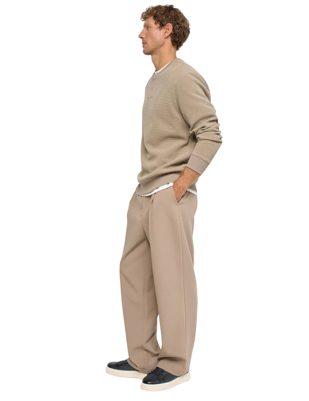 Sudadera Jacquard Salsa Jeans Beige | Bicos de Fío
