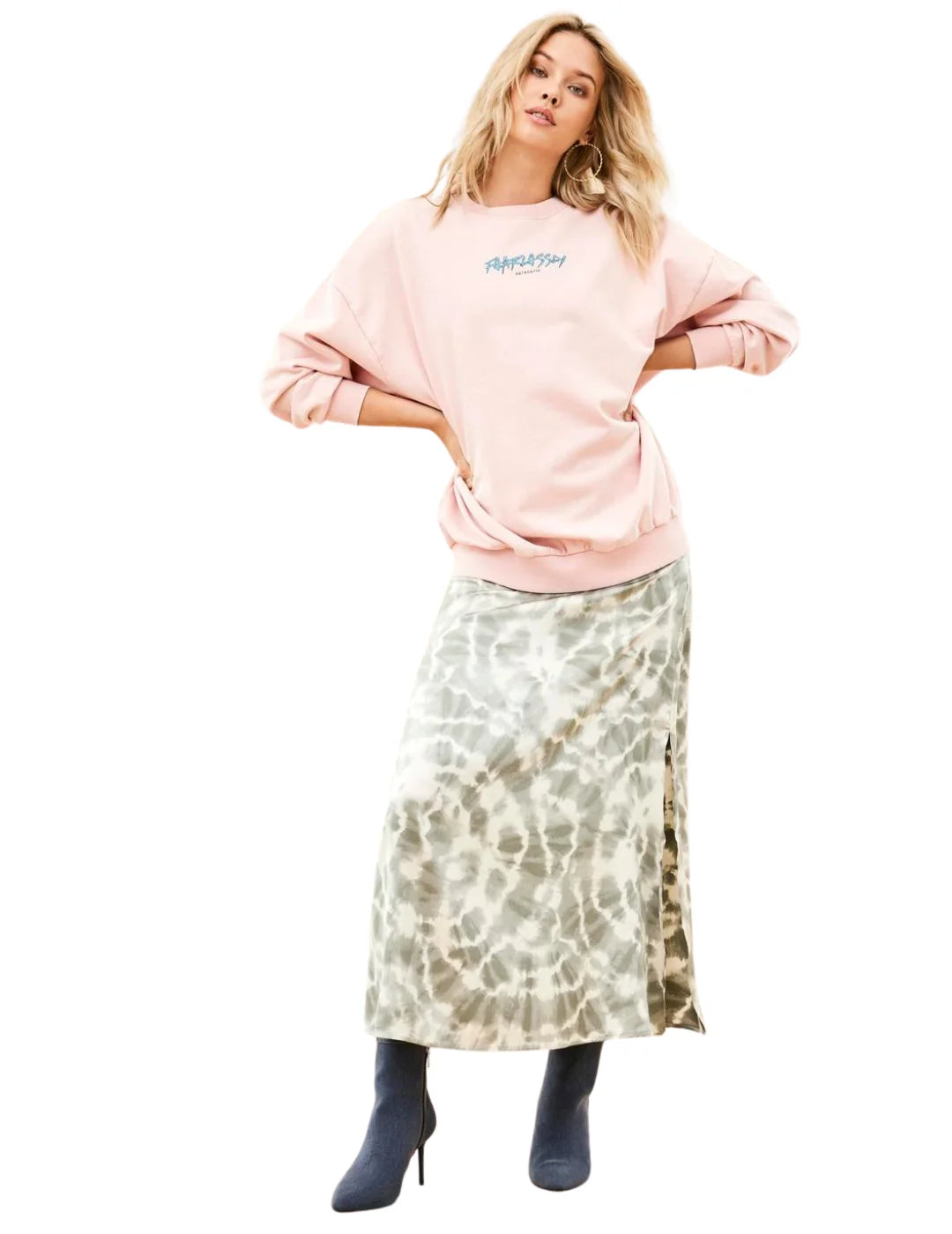 Sudadera Larga Only Onllucinda Rosa | Bicos de Fío