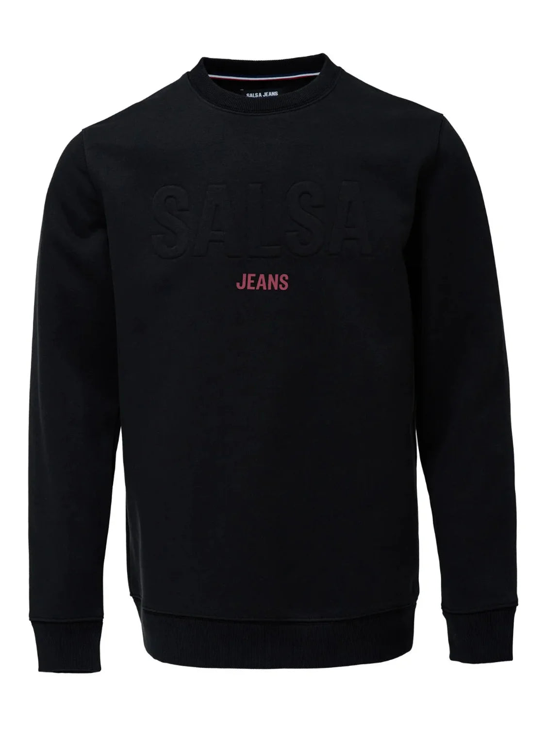 Sudadera Salsa Jeans Logo Relieve Contraste Negro | Bicos de Fío