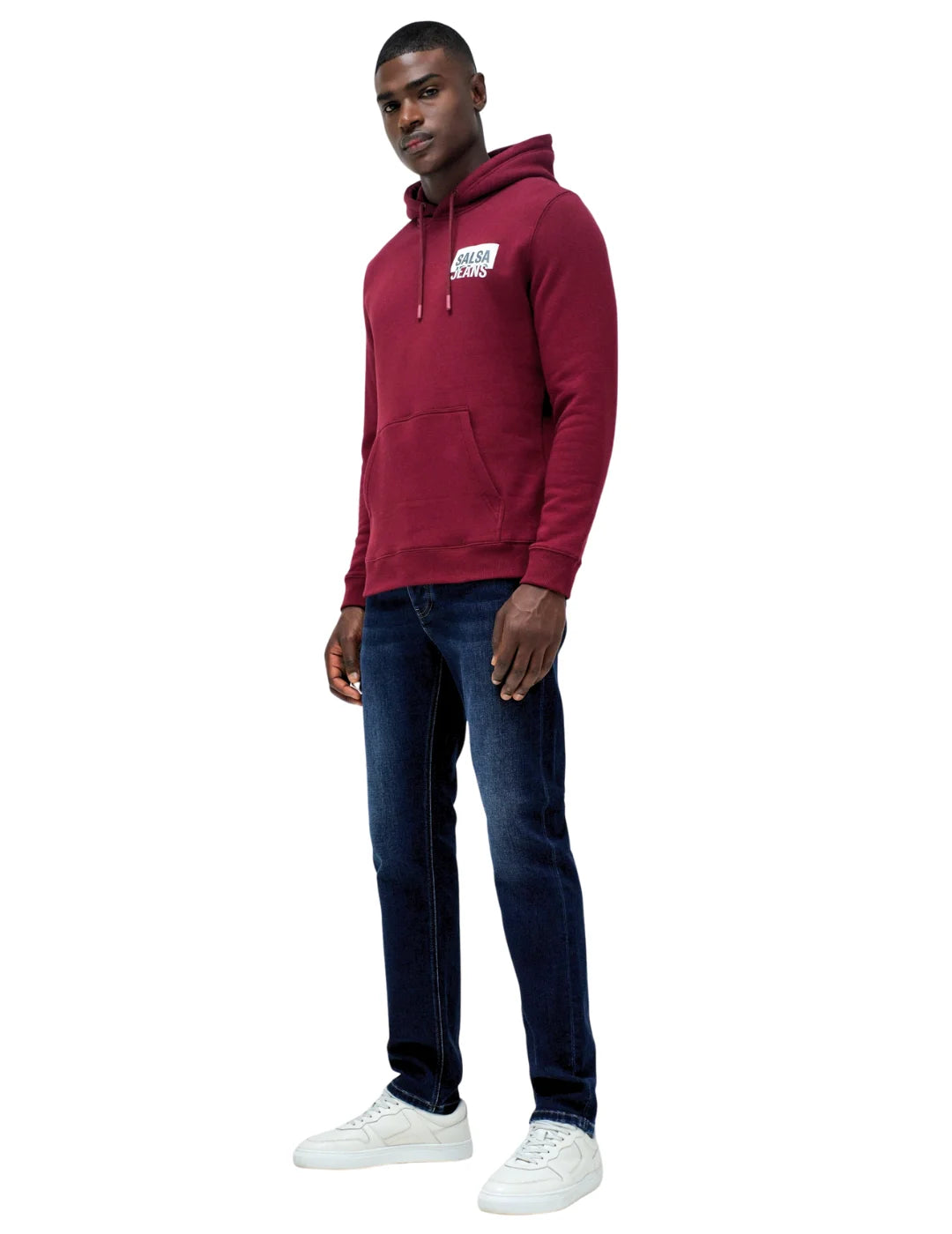 Sudadera Capucha Salsa Jeans Logo Foil Granate | Bicos de Fío