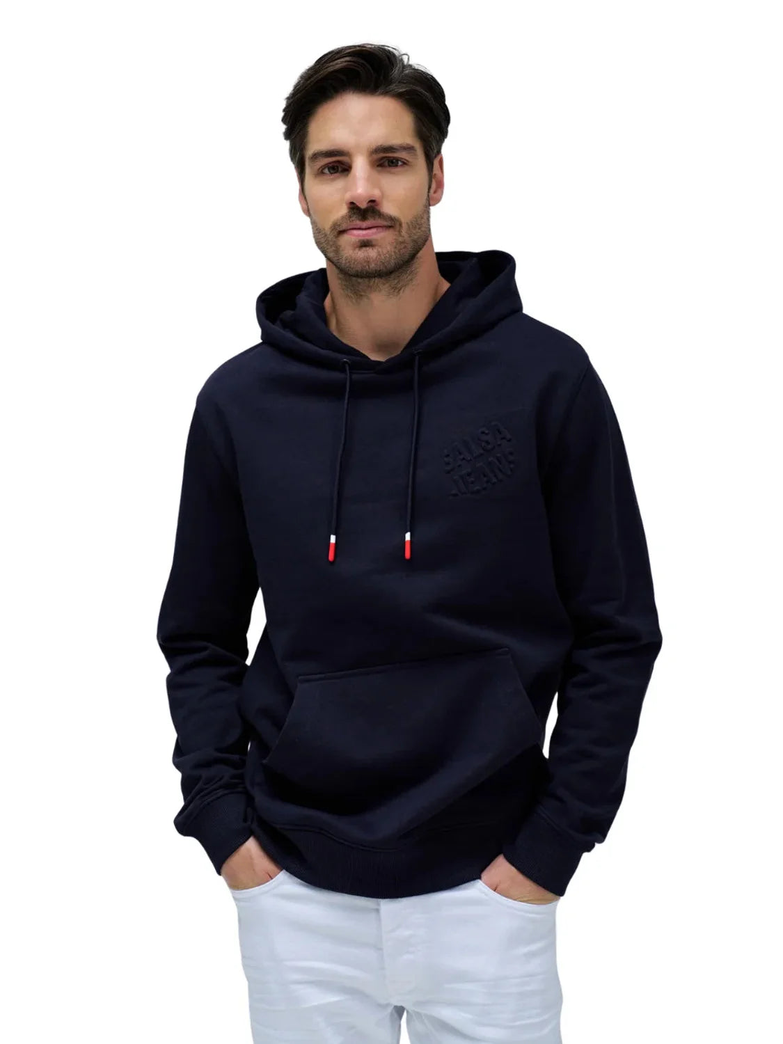Sudadera Capucha Logo Salsa Jeans Azul Marino | Bicos de Fío