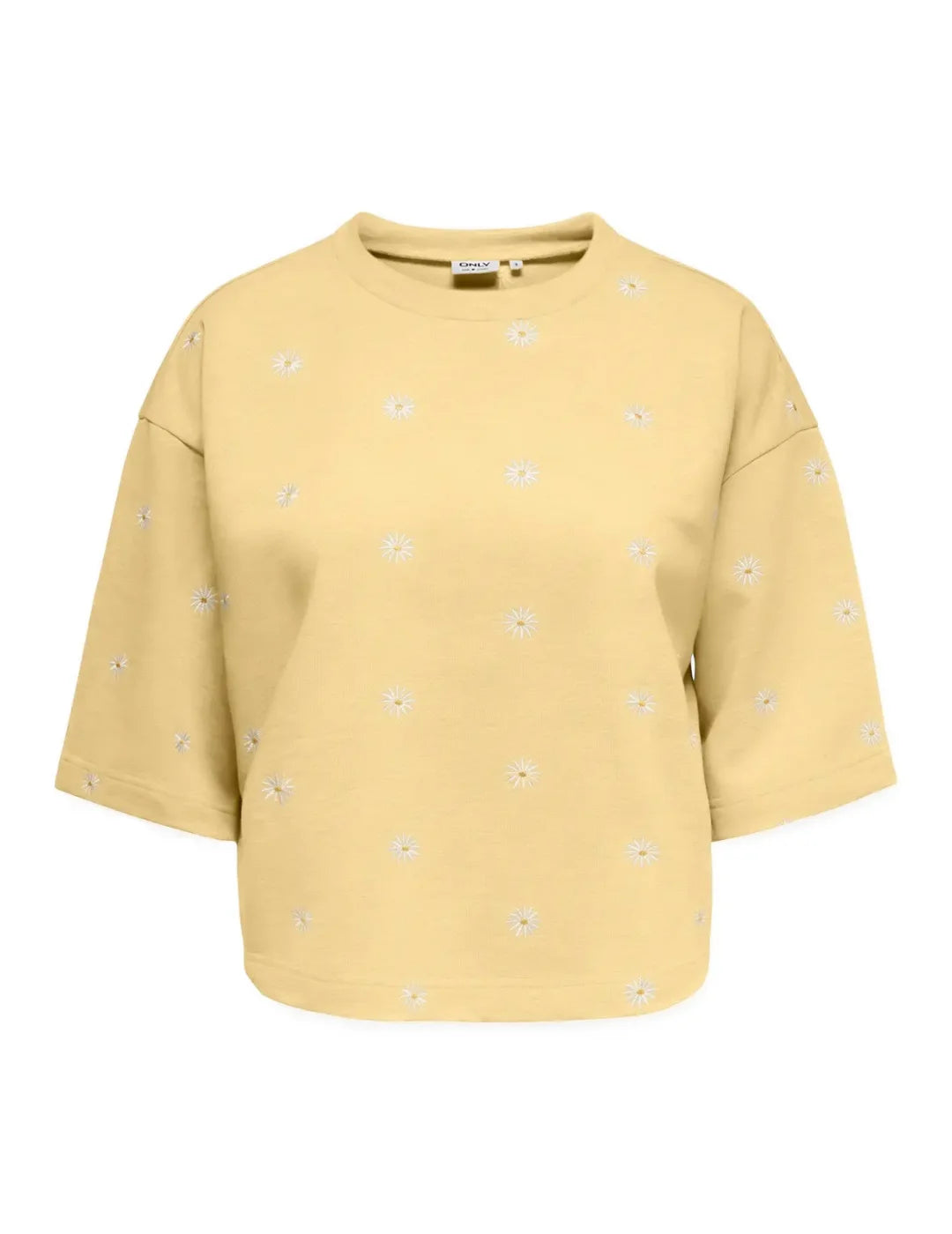 Sudadera Manga 3/4 ONLY Luna Amarillo | Bicos de Fío