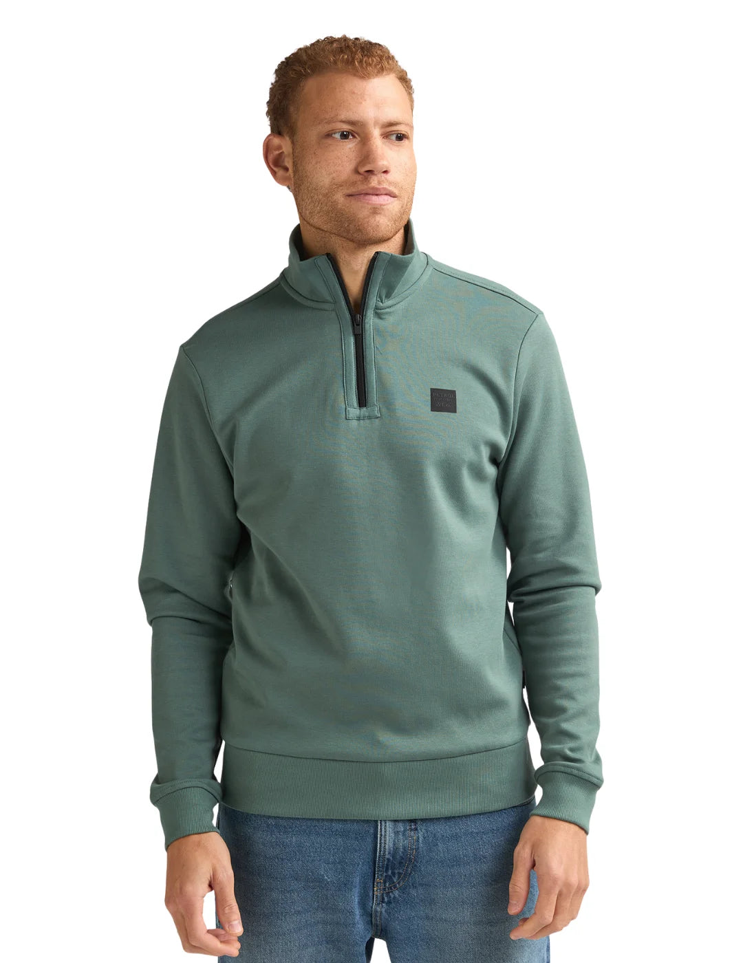 Sudadera Media Cremallera Petrol Industries Verde | Bicos de Fío