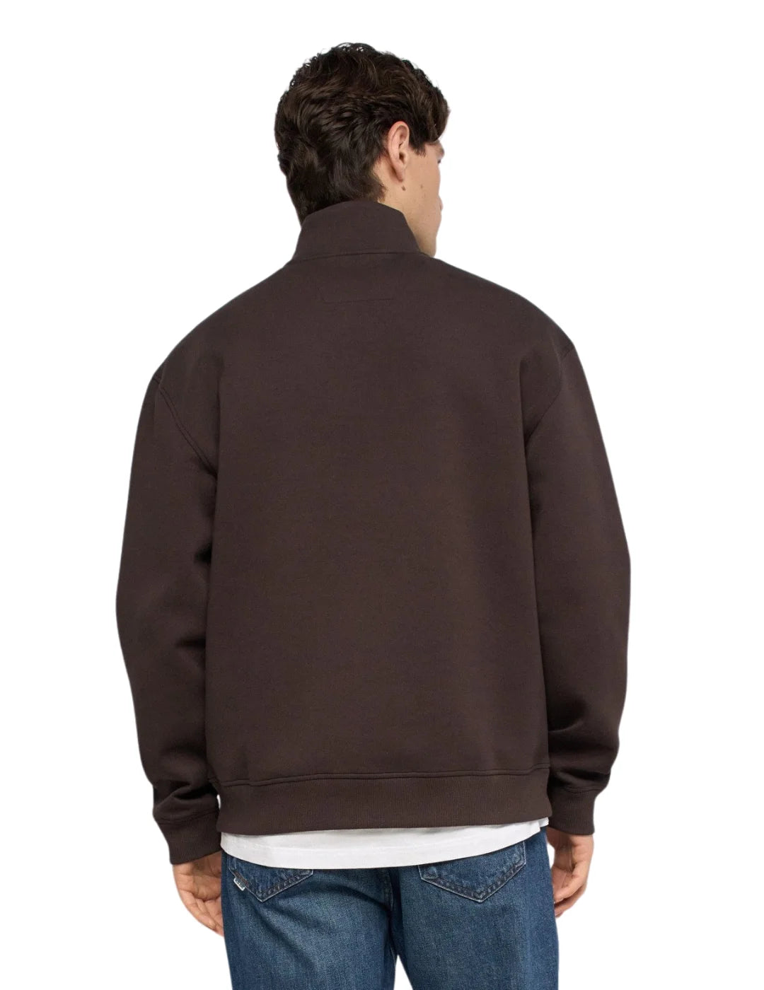 Sudadera Media Cremallera Salsa Jeans Marrón | Bicos de Fío