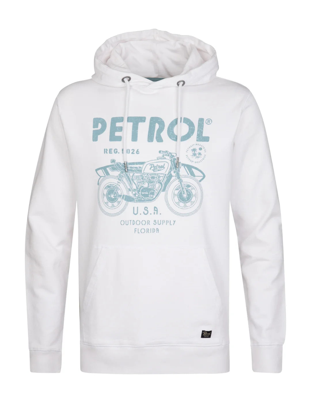 Sudadera Petrol Industries Print Moto Blanco | Bicos de Fío