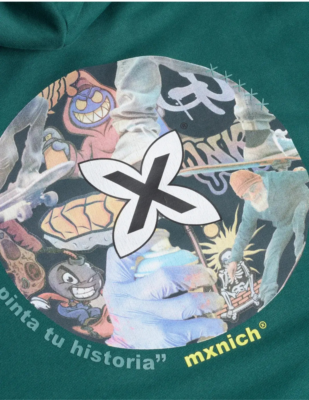 Sudadera Capucha Munich Space Verde | Bicos de Fío