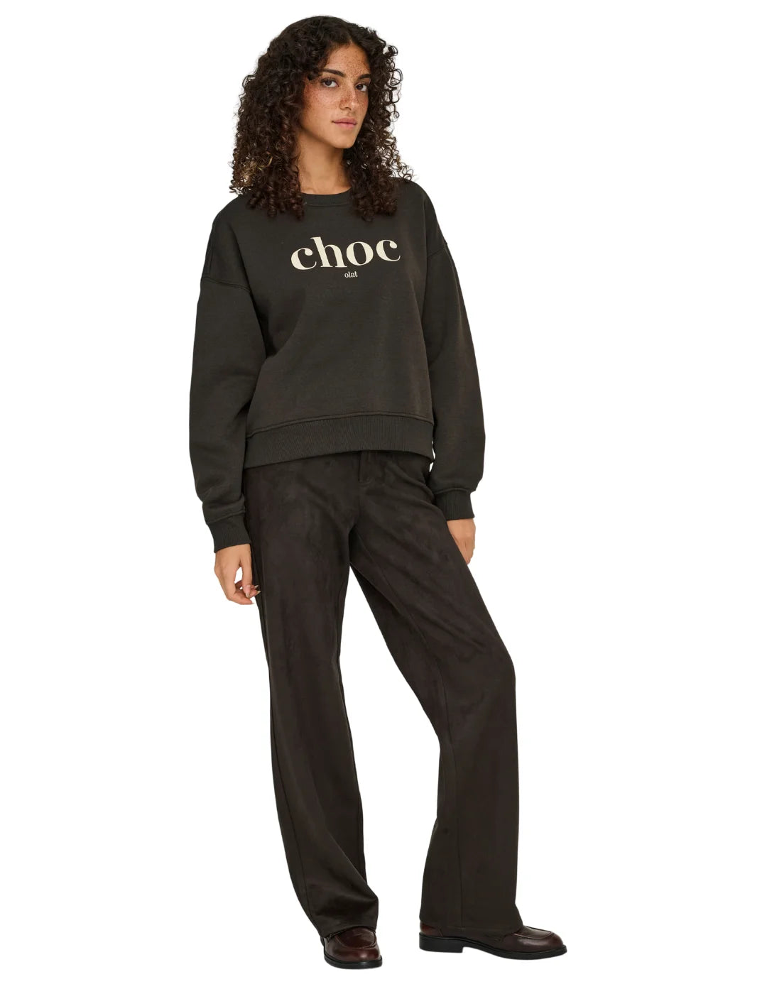 Sudadera ONLY Best Chocolat Marrón | Bicos de Fío