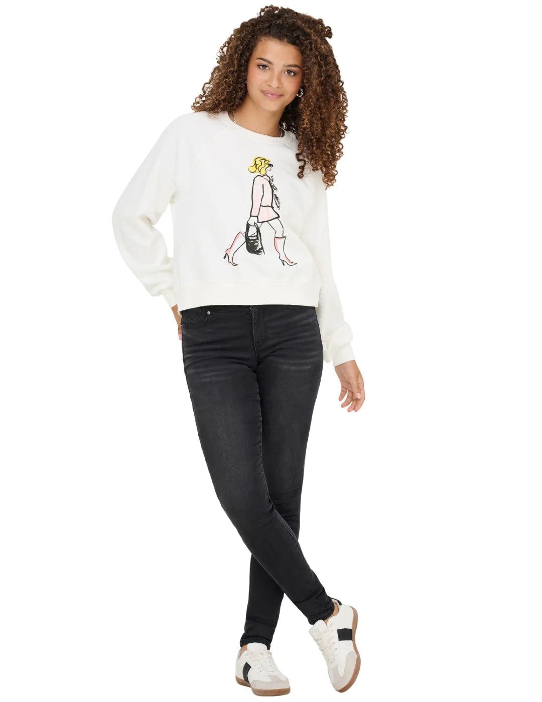 Sudadera ONLY Labinet Blanco | Bicos de Fío