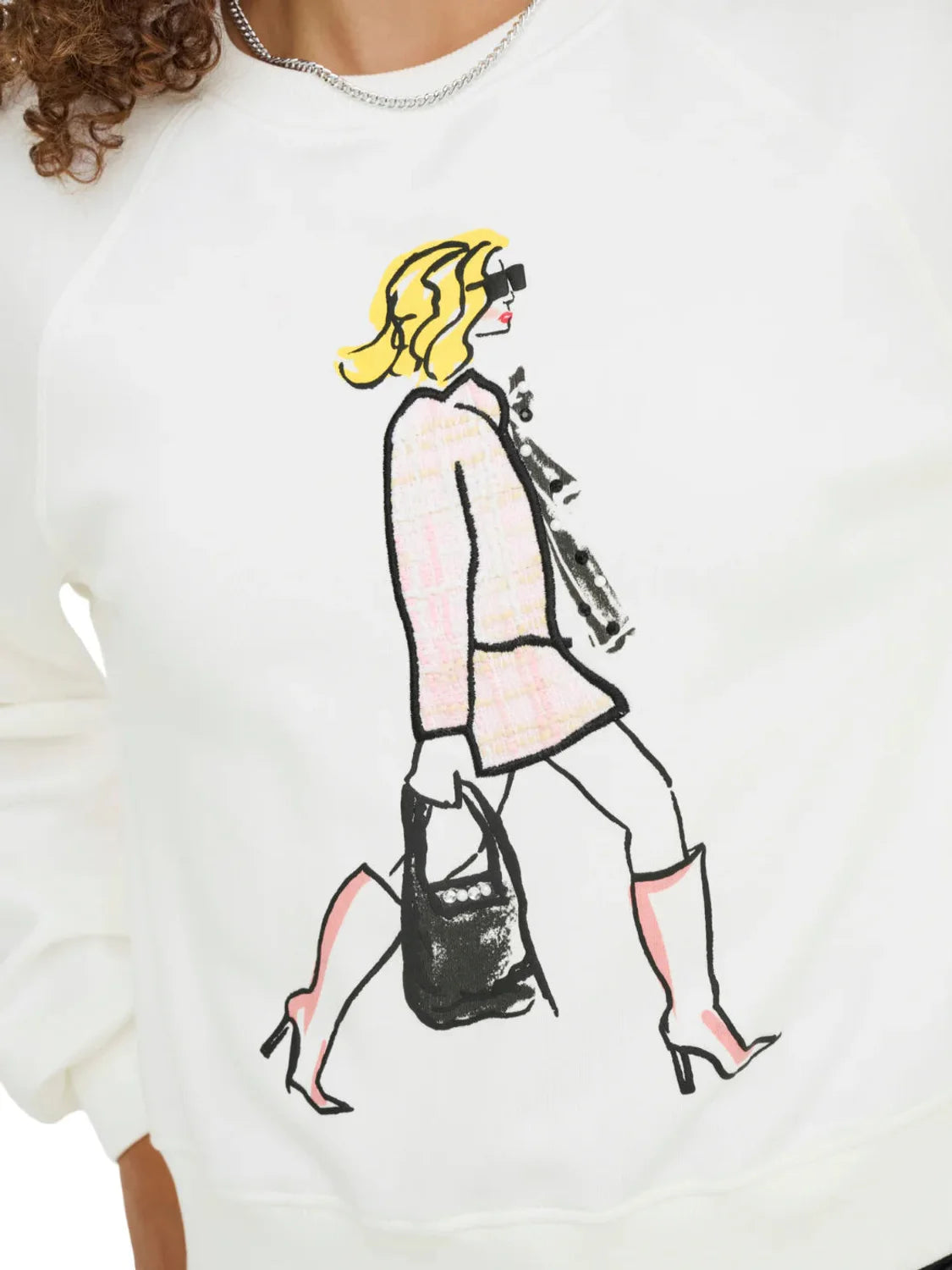 Sudadera ONLY Labinet Blanco | Bicos de Fío