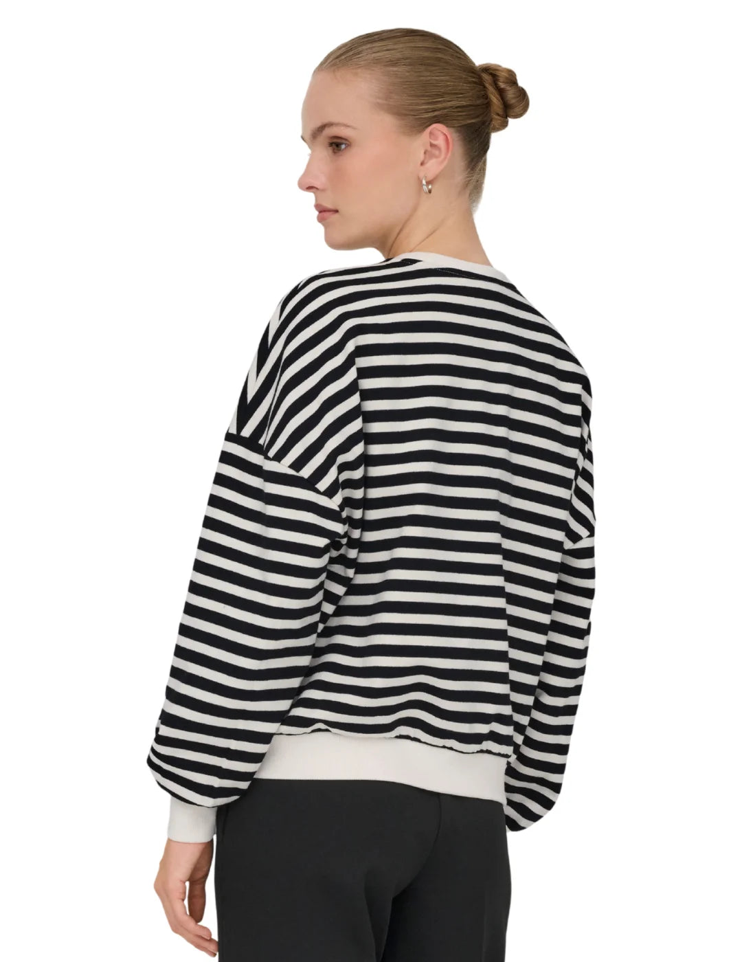 Sudadera Rayas ONLY Liza Negro | Bicos de Fío