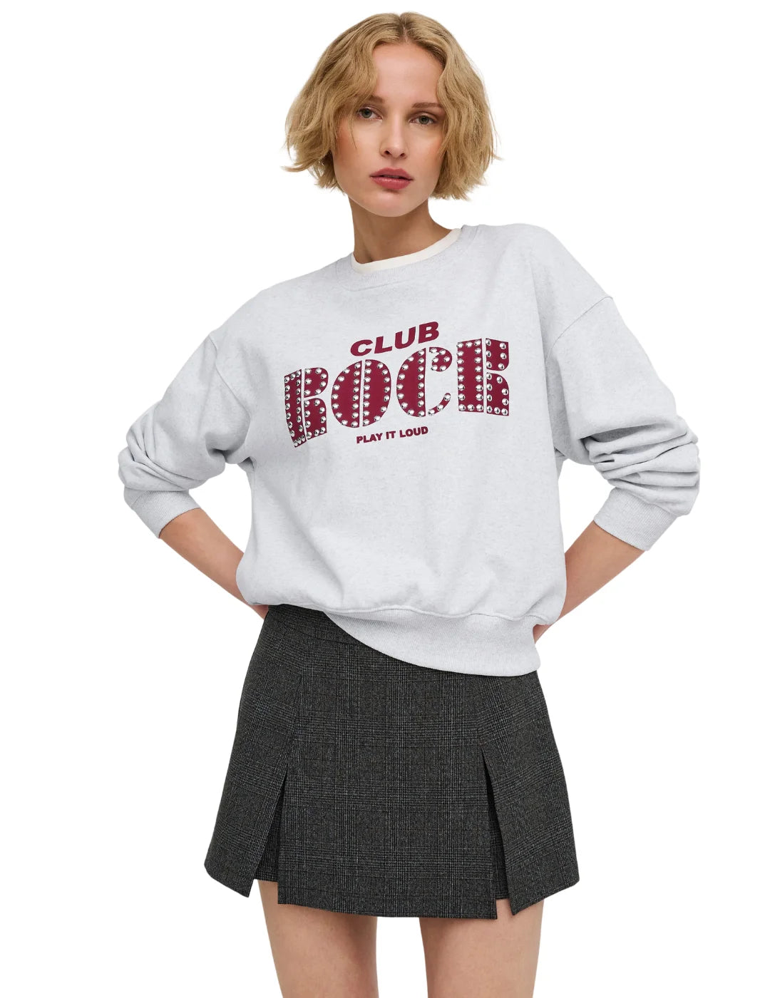 Sudadera ONLY Olise Gris | Bicos de Fío