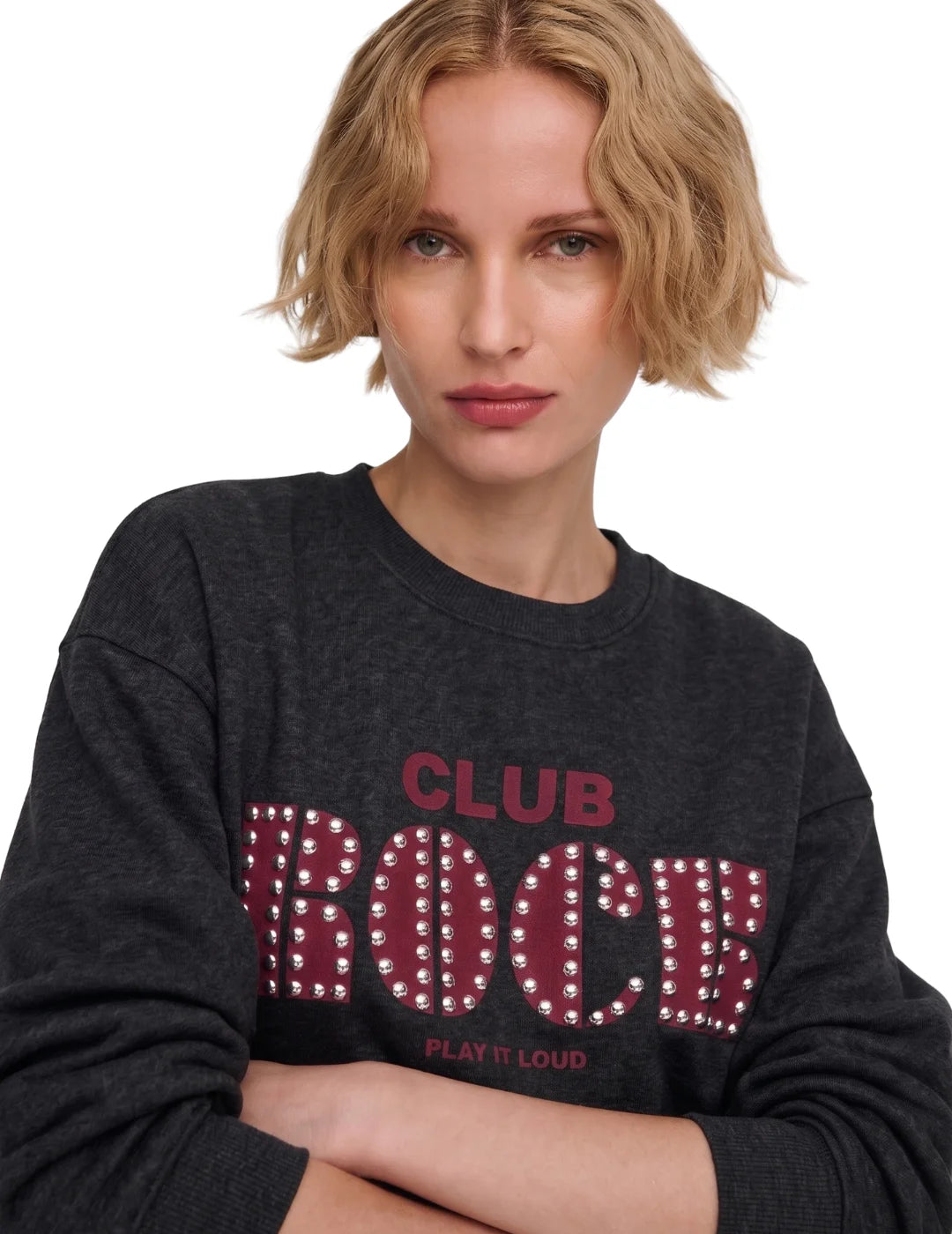 Sudadera ONLY Olise Negro | Bicos de Fío