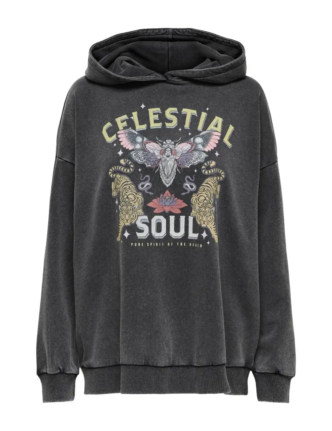 Sudadera Capucha Only Onllucinda Celestial Negro | Bicos de Fío