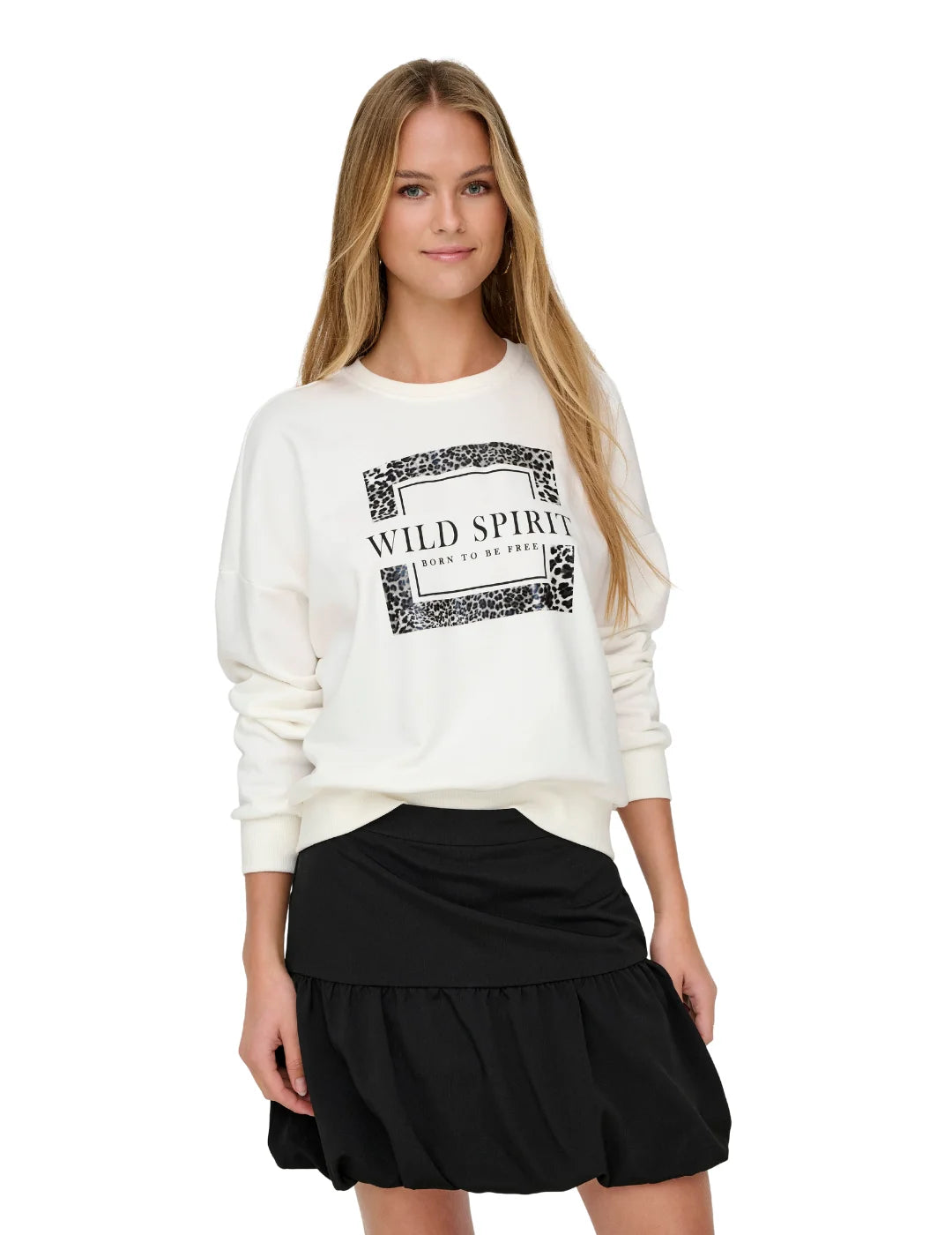 Sudadera ONLY Runa Blanco | Bicos de Fío