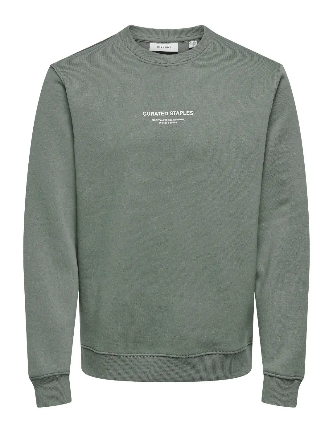 Sudadera ONLY&SONS Curated Verde | Bicos de Fío