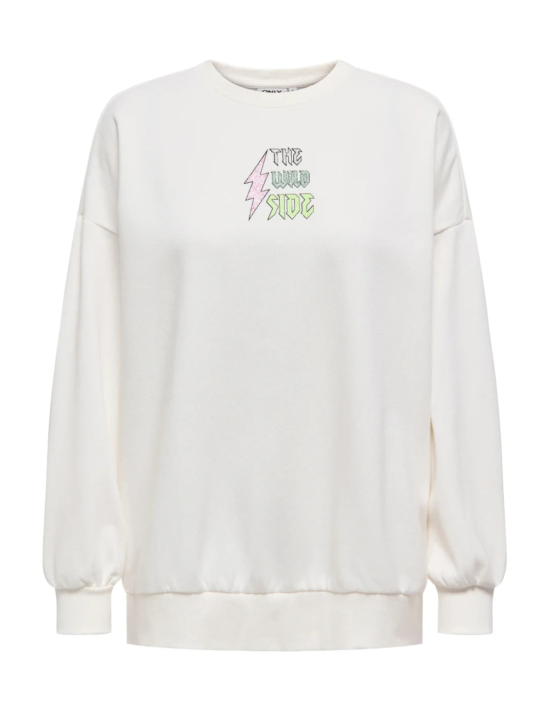 Sudadera Oversize ONLY Lucinda Tour Blanco | Bicos de Fío