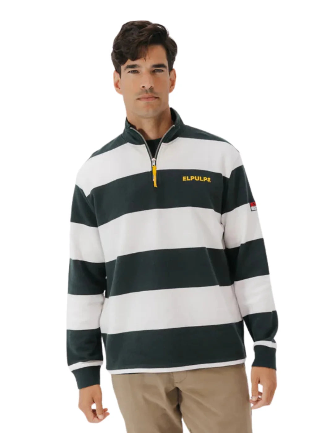 Sudadera Perkins El Pulpo Rayas Verde | Bicos de Fío