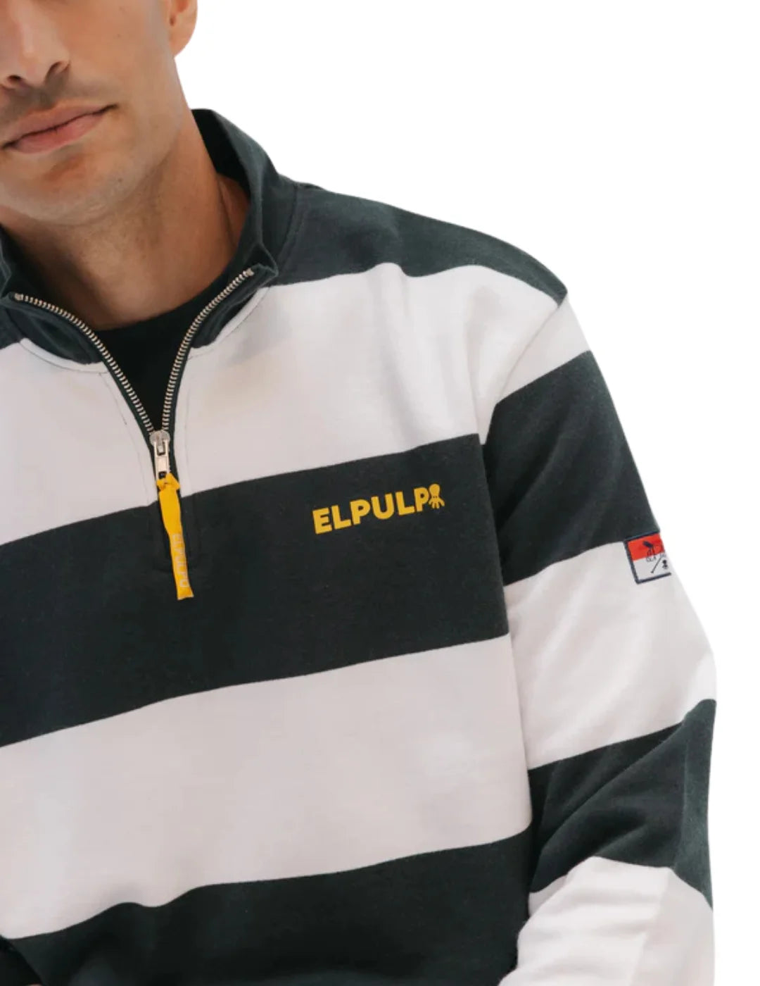 Sudadera Perkins El Pulpo Rayas Verde | Bicos de Fío