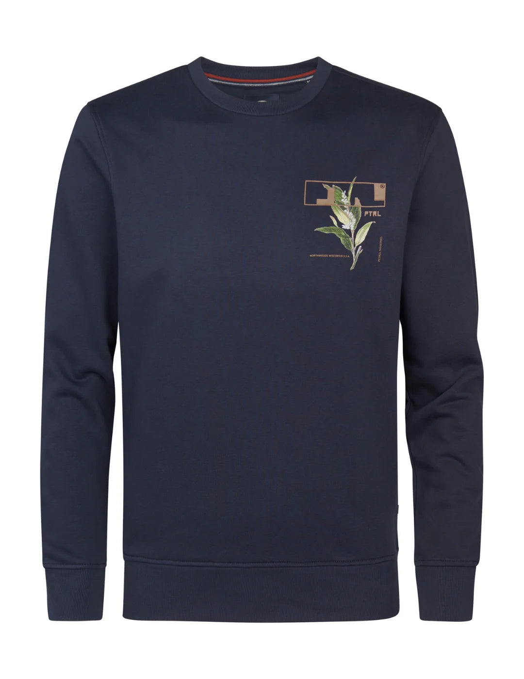Sudadera Petrol Industries Logo Flor Azul Marino | Bicos de Fío