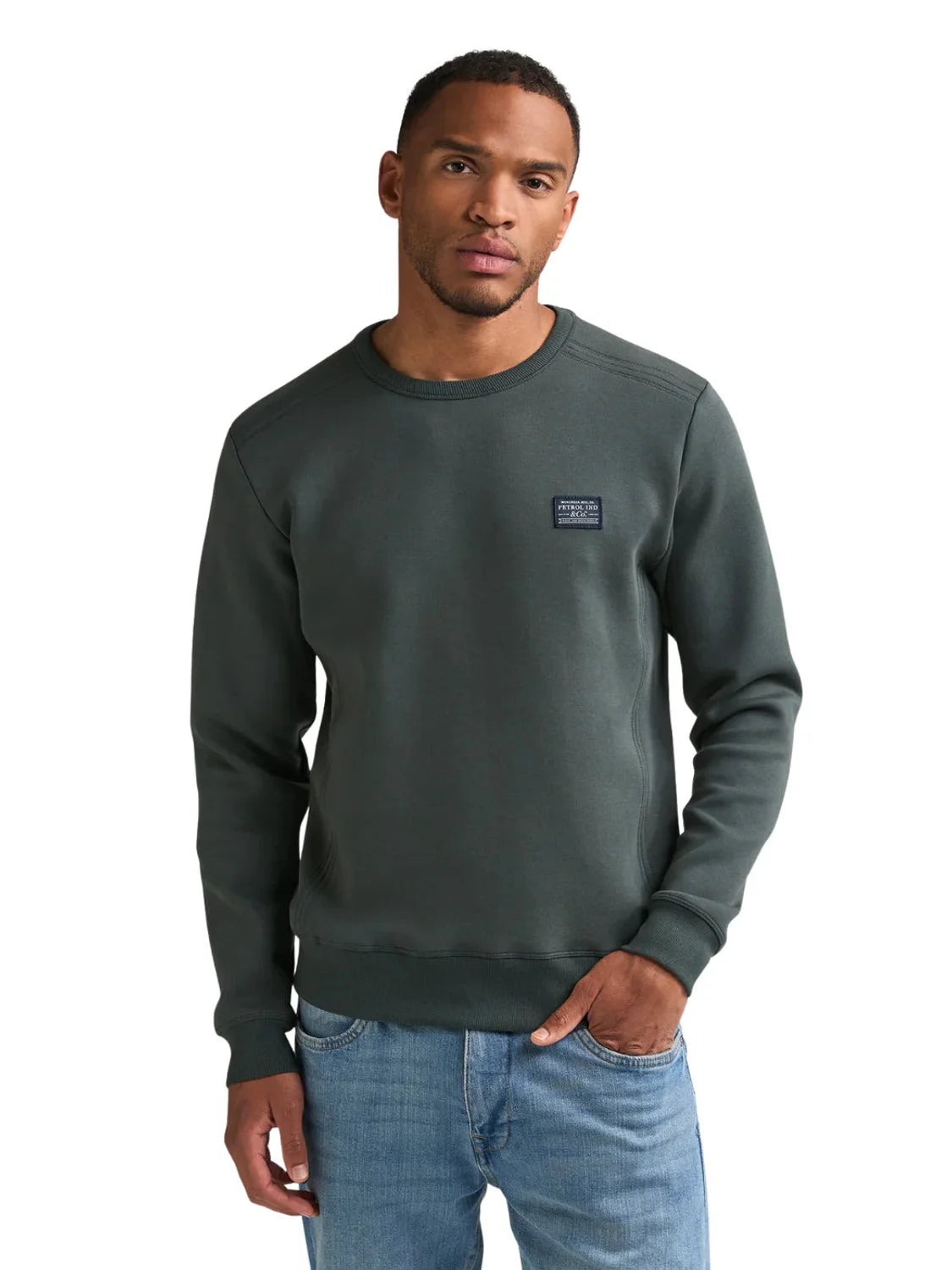 Sudadera Petrol Industries SWR349 Steel Green | Bicos de Fío