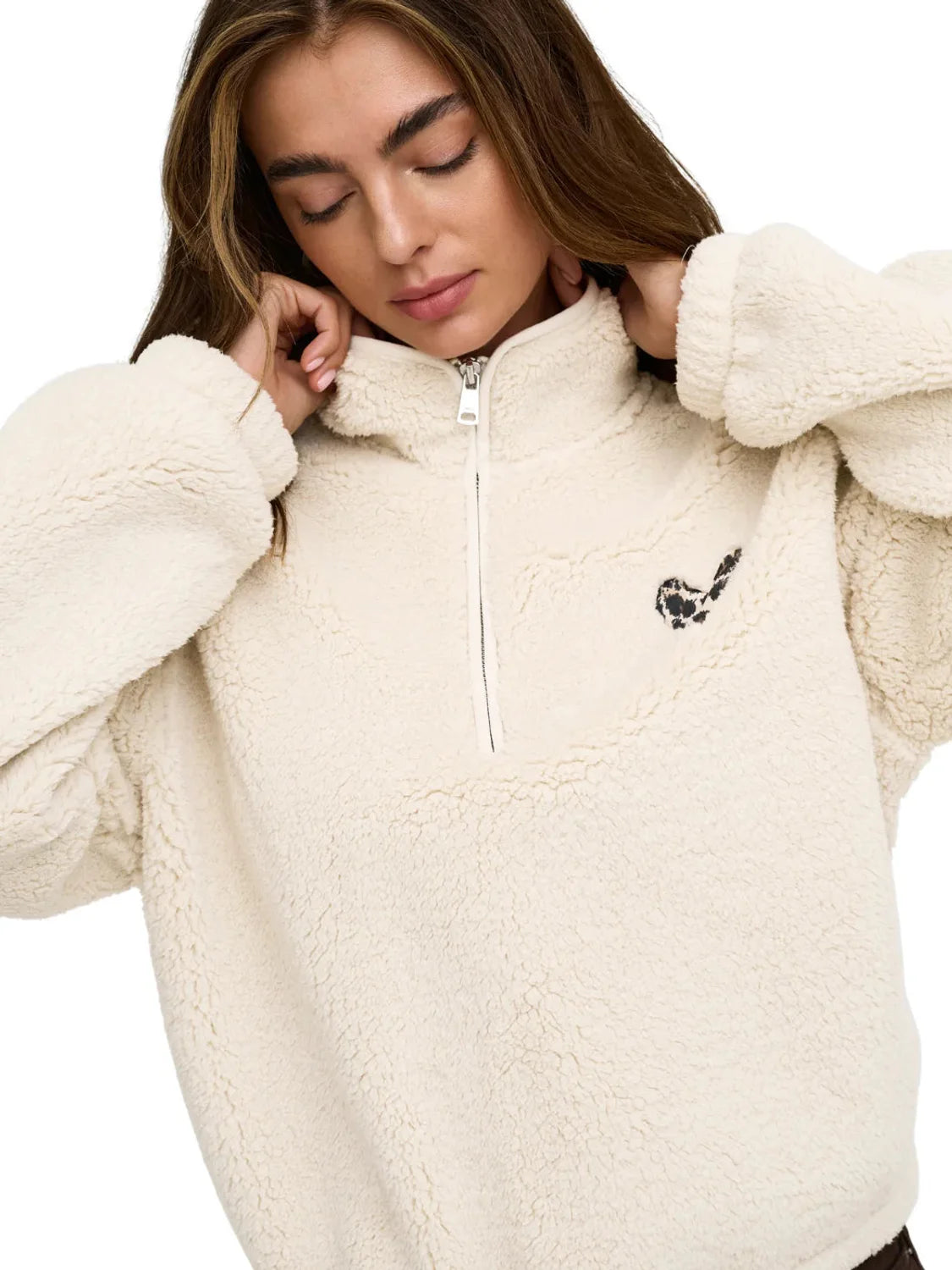 Sudadera Polar ONLY New Dallas Crudo | Bicos de Fío