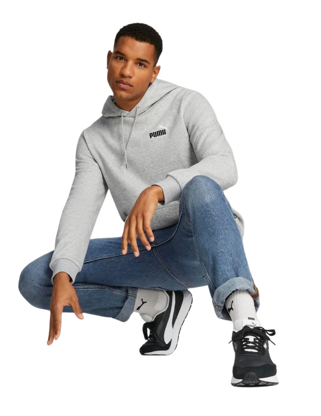 Sudadera Capucha PUMA Essentials+ 2 Gris | Bicos de Fío