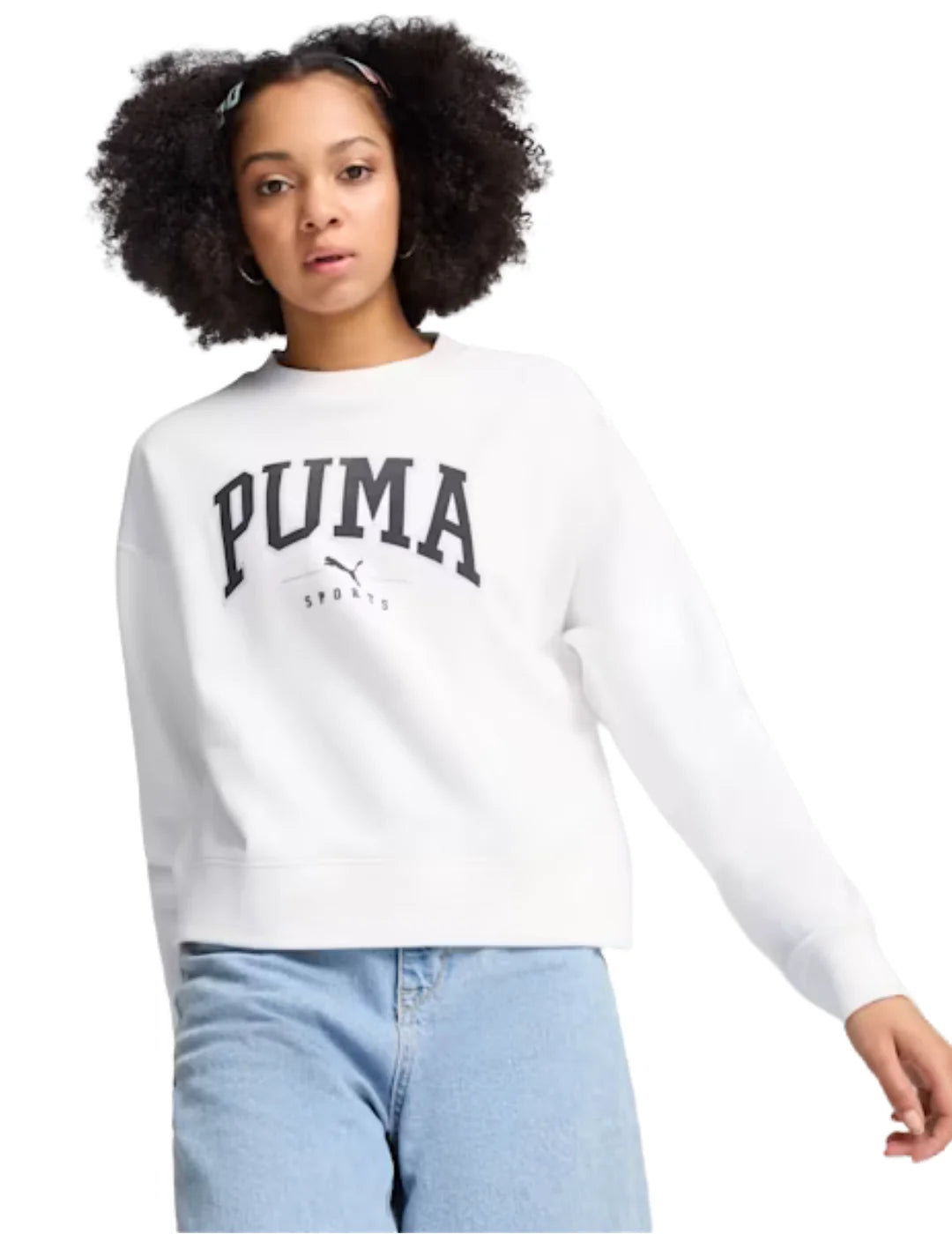 Sudadera PUMA Squad Crew Blanco | Bicos de Fío