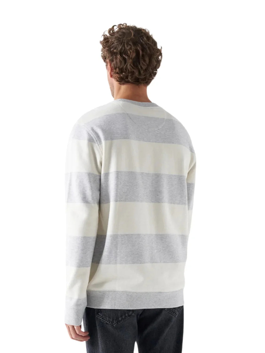 Sudadera De Rayas Salsa Jeans Beige | Bicos de Fío