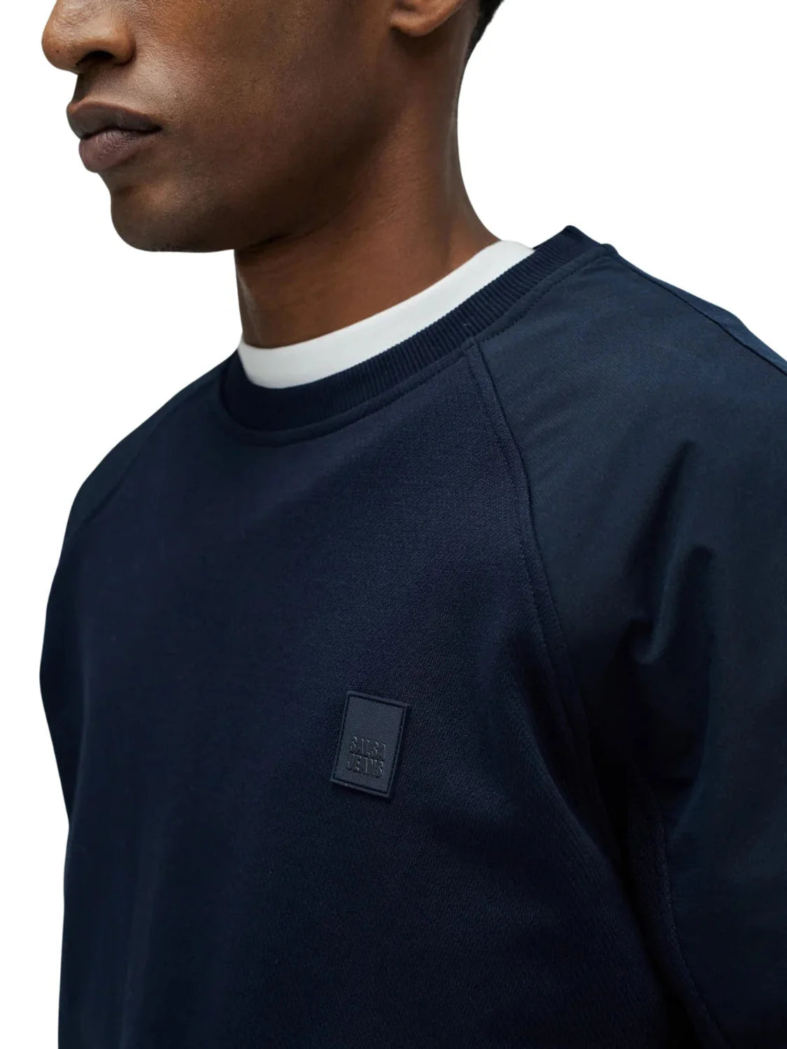 Sudadera Salsa Jeans Logo Cuadrado Azul Marino | Bicos de Fío