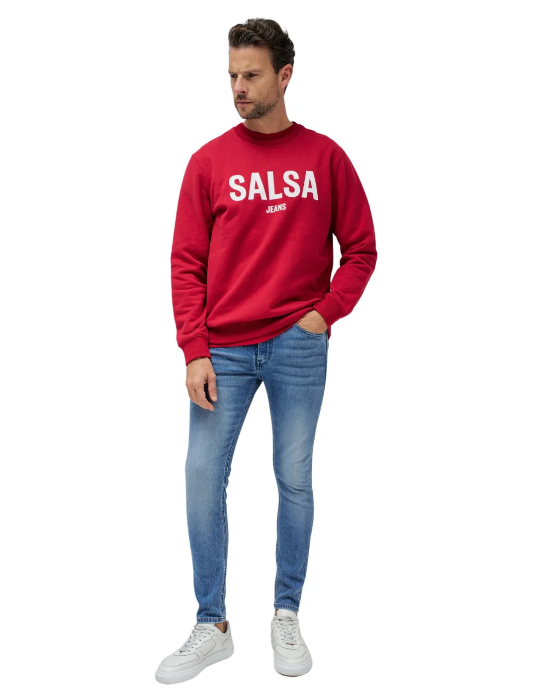 Sudadera Logo Salsa Jeans Rojo | Bicos de Fío