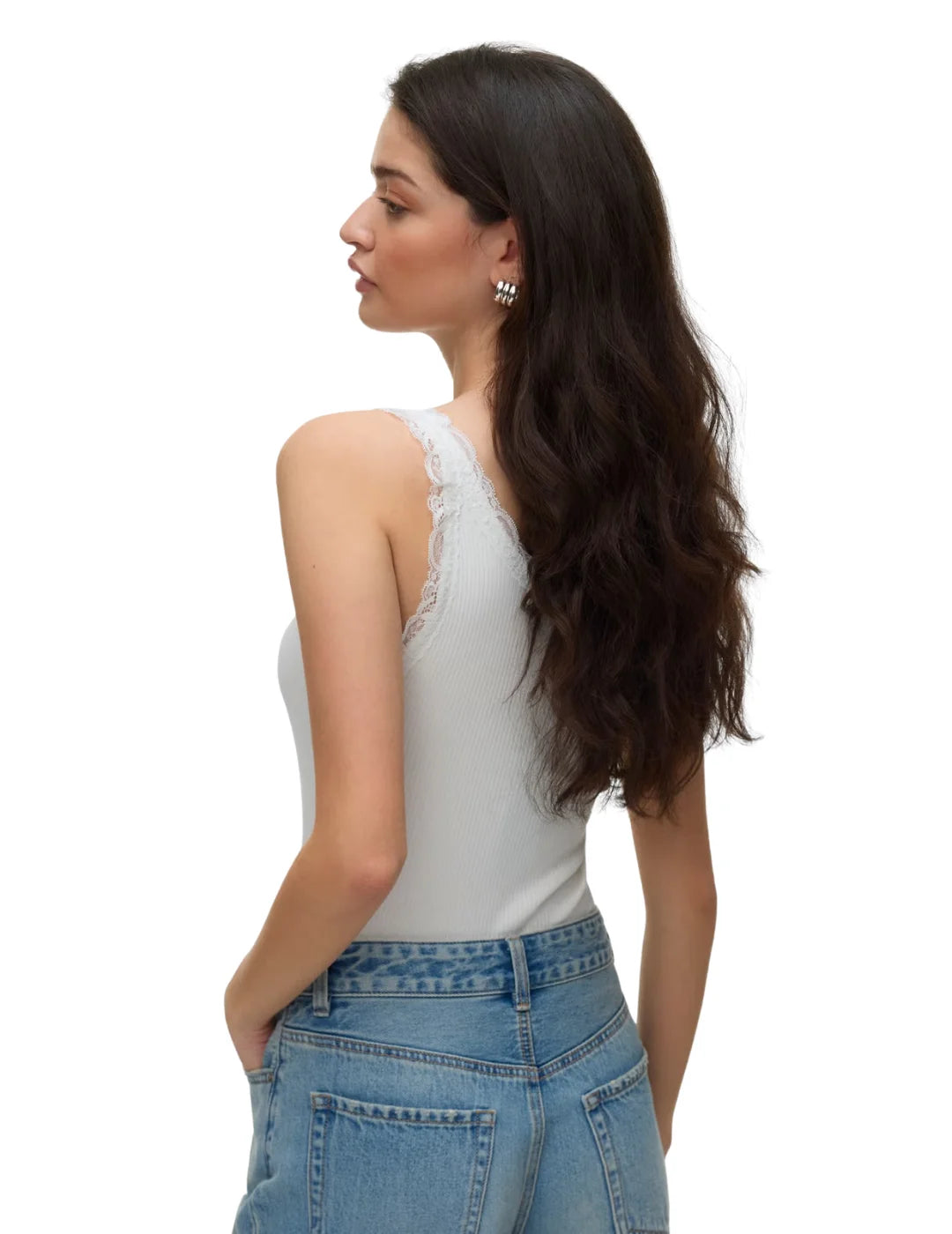 Top Tirantes Vero Moda Nana Blanco | Bicos de Fío