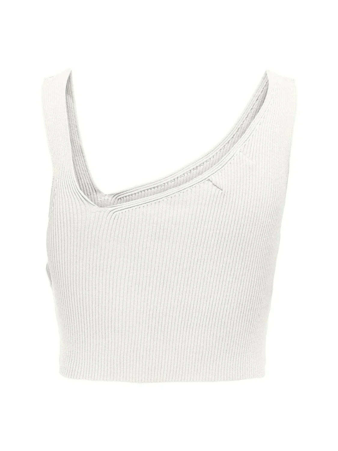 Crop Top Asimétrico Only Onltatianna Blanco | Bicos de Fío