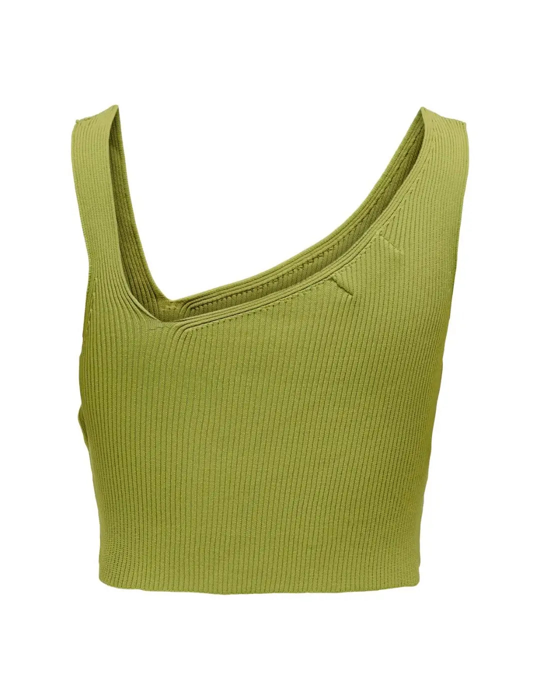 Crop Top Asimétrico Only Onltatianna Verde | Bicos de Fío