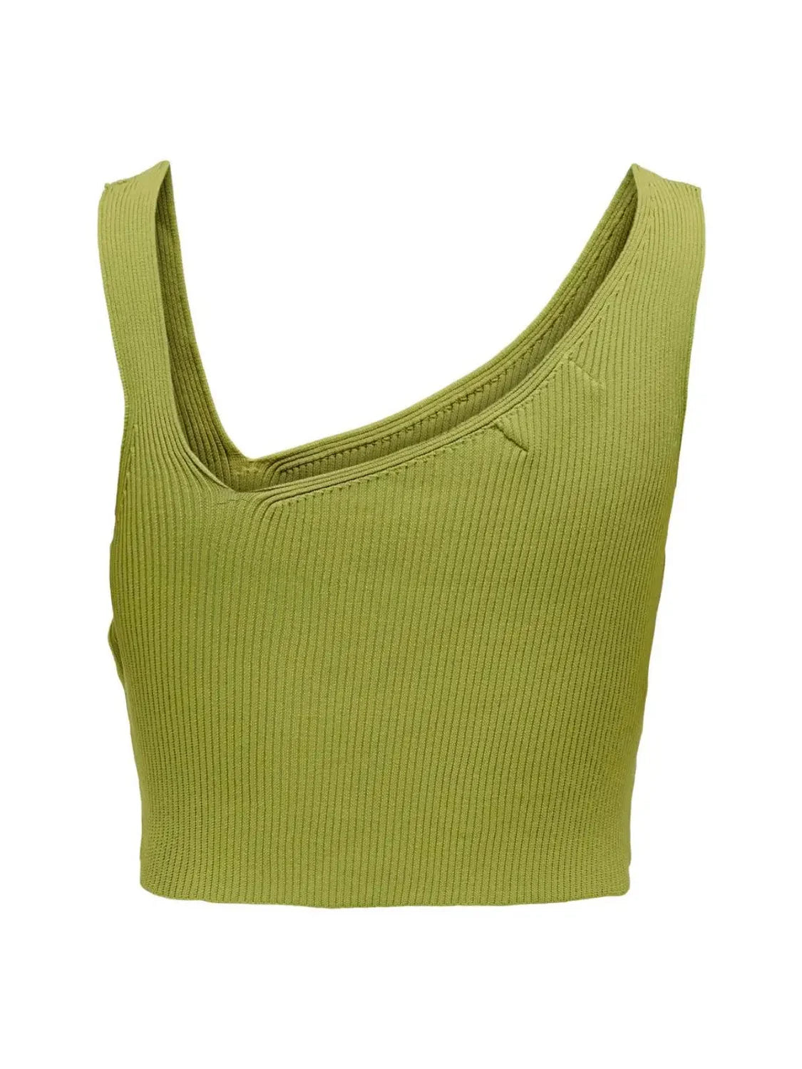 Crop Top Asimétrico Only Onltatianna Verde | Bicos de Fío