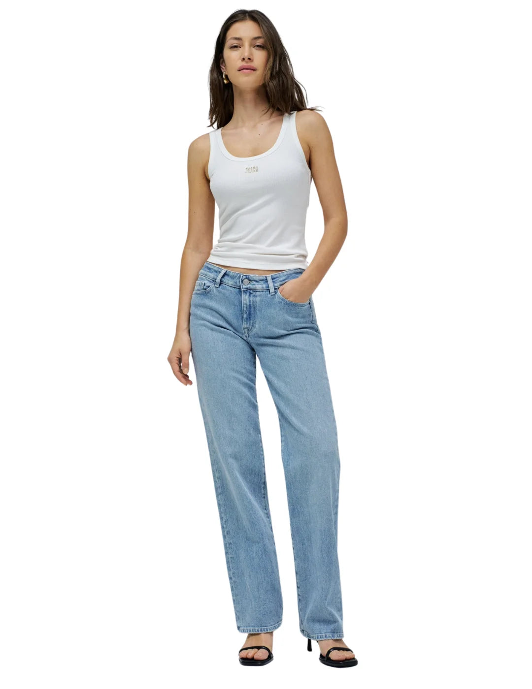 Top Básico Salsa Jeans Blanco | Bicos de Fío