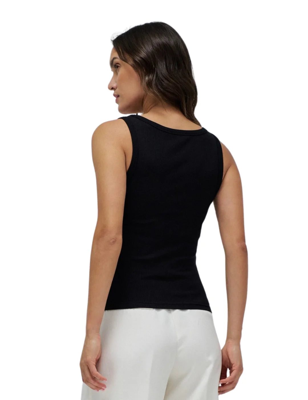 Top Básico Salsa Jeans Negro | Bicos de Fío