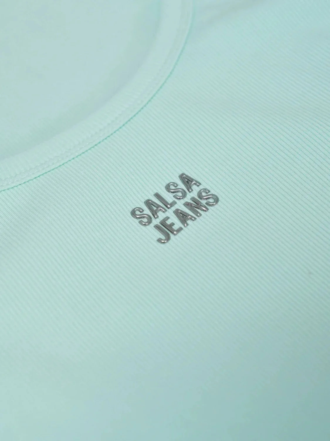 Top Básico Salsa Jeans Verde Agua | Bicos de Fío