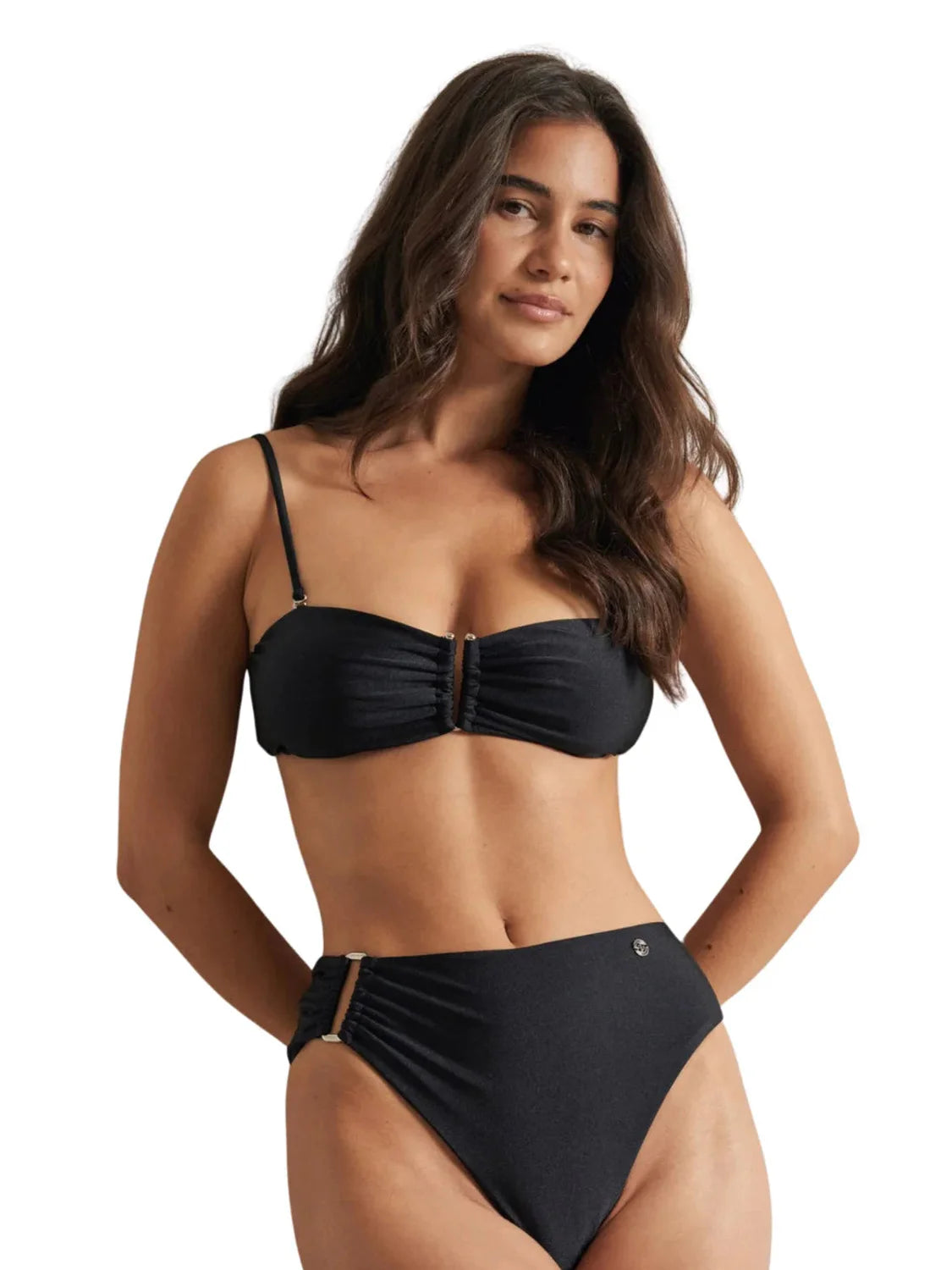 Top Bikini Salsa Jeans Negro | Bicos de Fío