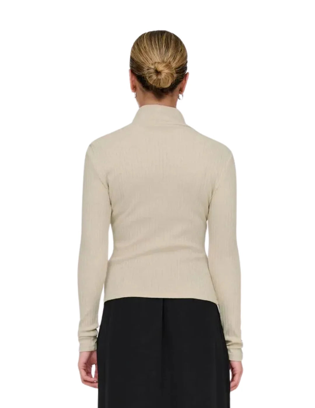 Top Cuello Alto Only Piper Beige | Bicos de Fío