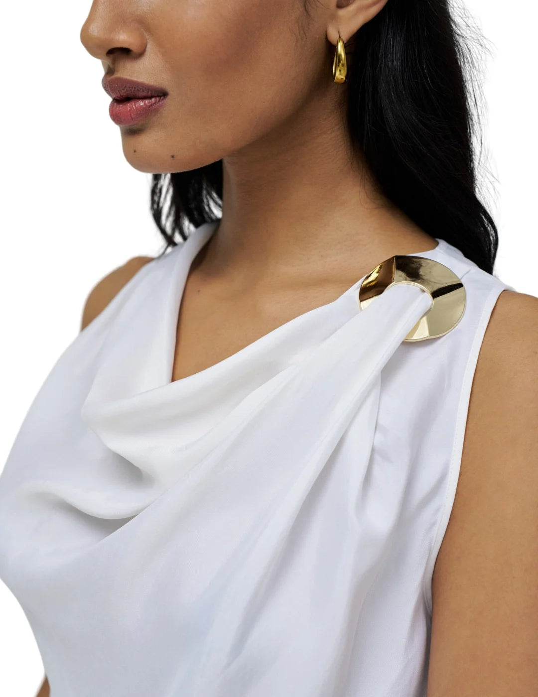 Top Drapeado Metal Salsa Jeans Blanco | Bicos de Fío